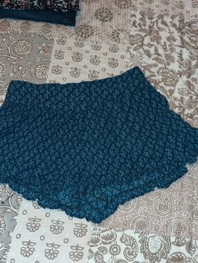 Old Navy Navy Blue Printed Skort Shorts